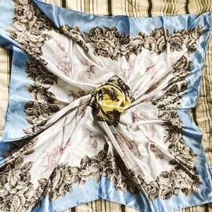 Vintage silk equestrian scarf